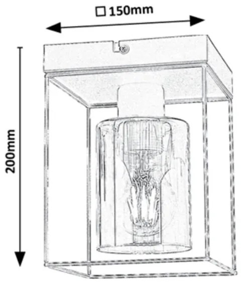 Rabalux 71031 - Stropné svietidlo CHADWICK 1xE27/25W/230V