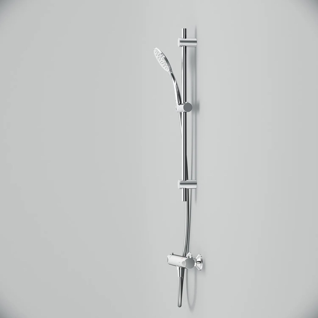 Ručná sprchová súprava AM.PM Hit F408TA46 s termostatickou sprchovou batériou, chróm