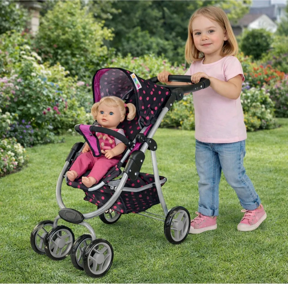 Alice Kočík 2 v 1 s taškou na prenos dieťaťa Black and Pink