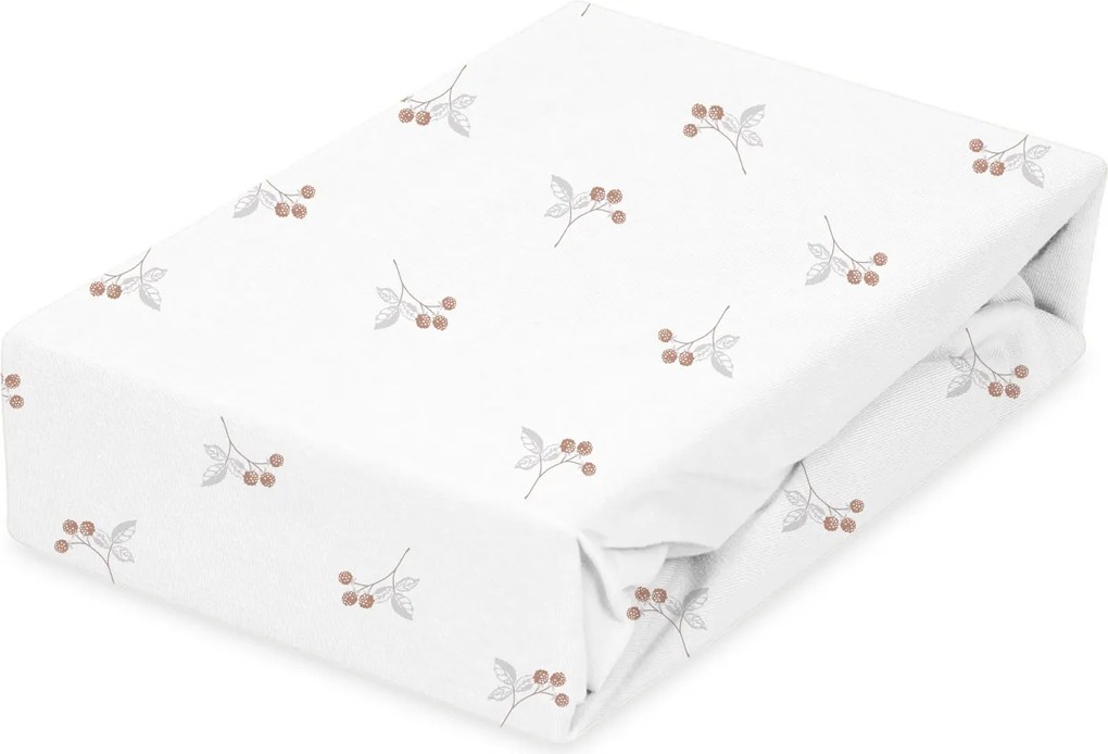 Babymatex Bavlnené prestieradlo do postieľky 70x140 cm - Maliny