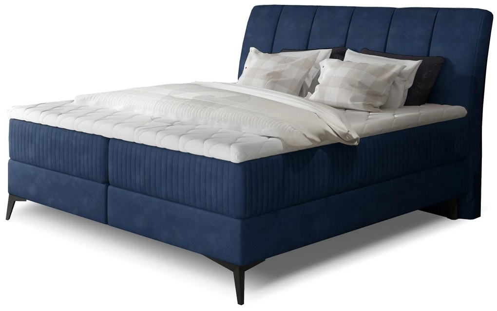 drevko Čalúnená posteľ Aderito - Kronos 09 - 140 x 200 cm, Modrá