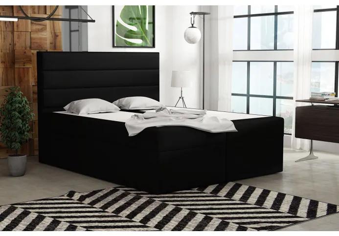 Boxspringová posteľ 120x200 INGA - čierna