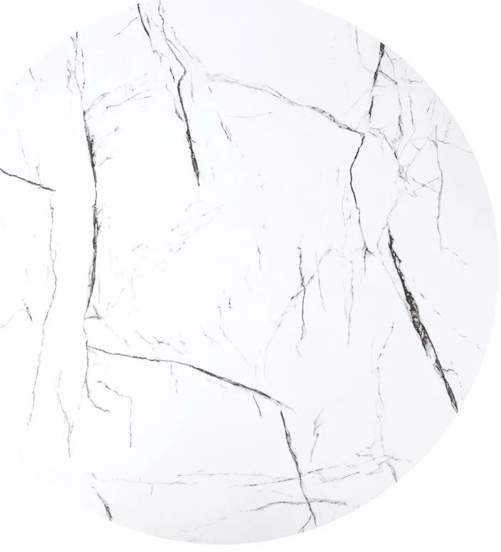 KONFERENČNÝ STOLÍK DAVINO BIELY MRAMOR + ČIERNY