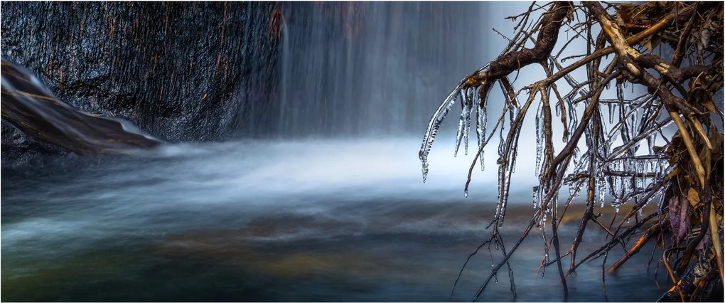 Obraz zimné lagúny (120x50 cm)