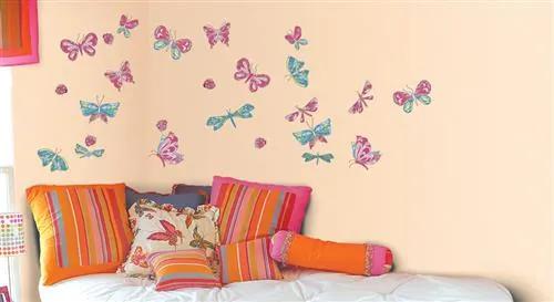 Samolepky na stenu, rozmer 24 x 70 cm, motýle DWS007, IMPOL TRADE