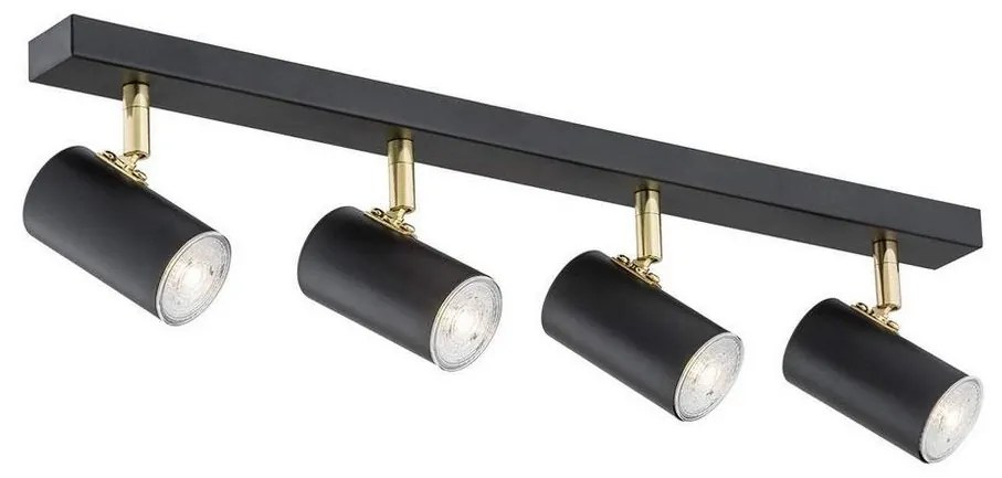 Argon 1690 - Bodové svietidlo LAGOS 4xGU10/5W/230V čierna/mosadz
