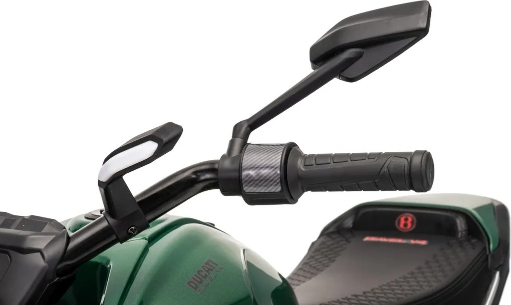 Detská elektrická motorka Ducati Diavel x Bentley Green