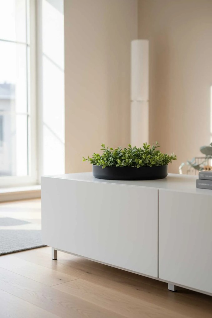 Dekoračná miska ORYVEN, sklolaminát, priemer 34 cm, antracit