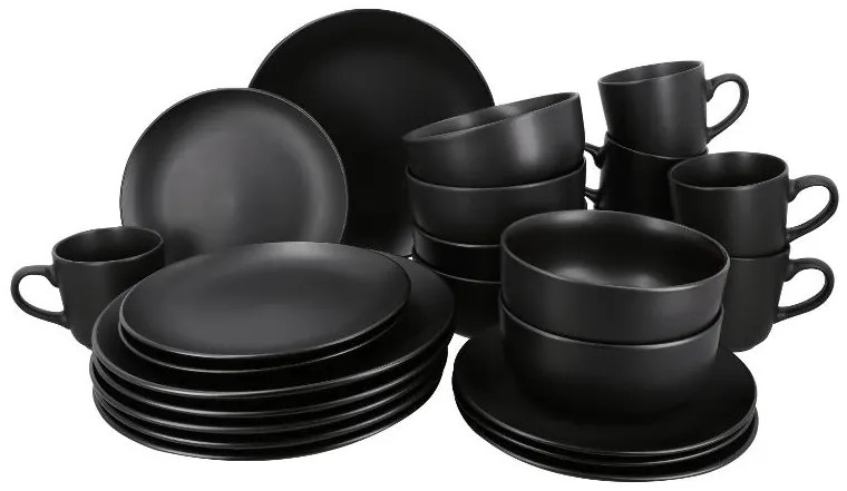 Silvercrest®  Súprava kuchynského riadu, 24-dielna (čierna)  (100395229)