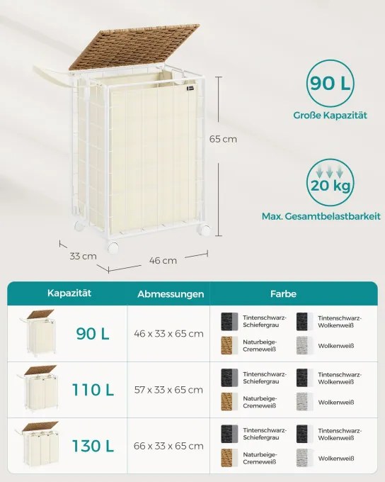 Kôš na bielizeň 90L LCB290N01