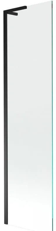 Mexen Next L, 1-krídlová vaňová zástena 50 x 150 cm, 6mm číre sklo, čierny profil, 895-050-000-03-00-70