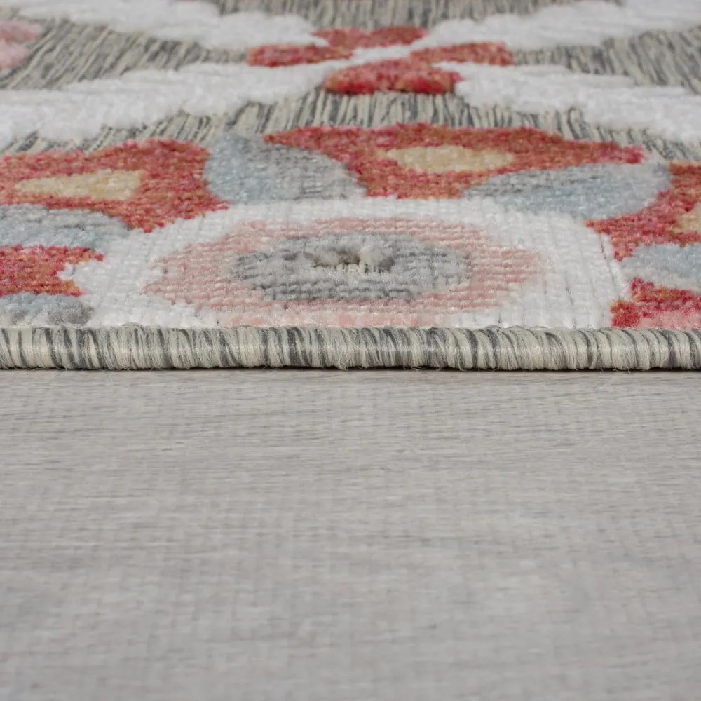 Sivý vonkajší koberec behúň 230x80 cm Flora - Flair Rugs
