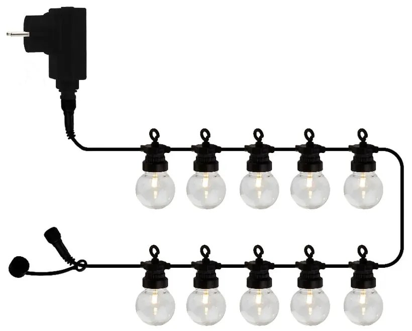 Svetelná reťaz počet žiaroviek 10 ks dĺžka 300 cm Lucas Clear – Sirius