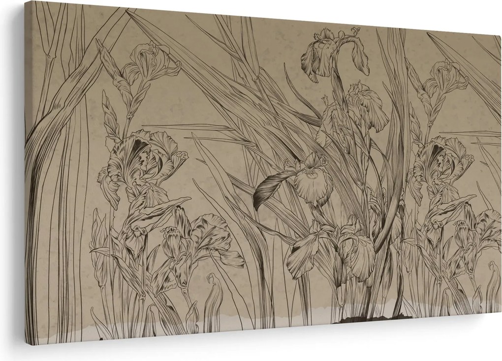 Obraz - Obrysy rastlín (90x60 cm)