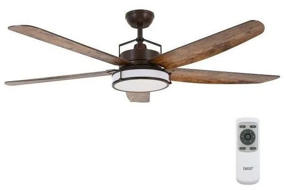 Lucci air 213175 - LED Stropný ventilátor LOUISVILLE 1xGX53/18W/230V hnedá + DO FAN00237
