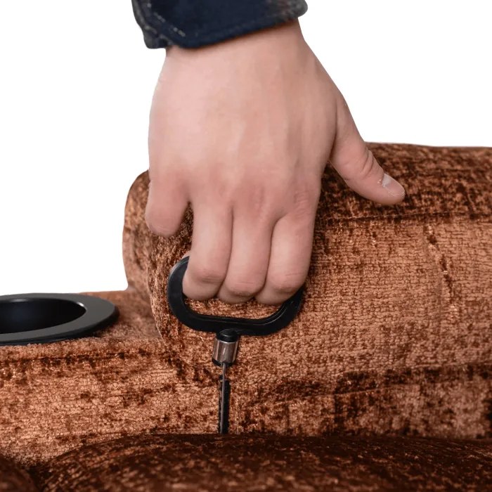 JAKS Masážne kreslo hnedé mikroplyš Box