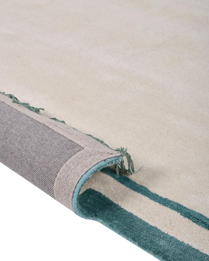 Viskózový koberec 160 x 230 cm béžový BERWARI Beliani