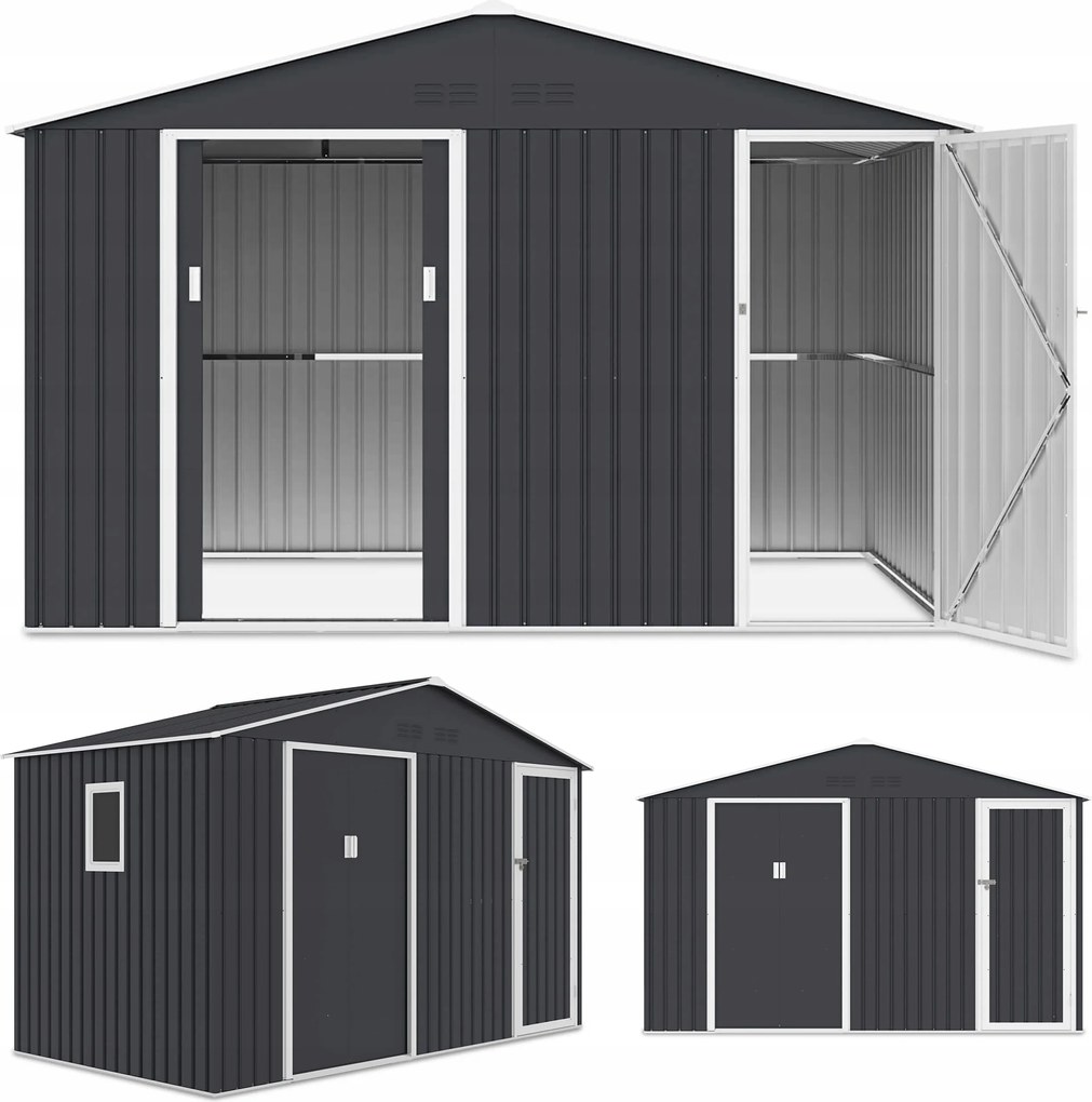 Záhradný domček na náradie Kovový Falcon 340x194 cm Veľký XXL