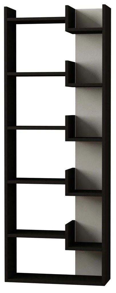 Moderná knižnica Houseland Oppa antracit/biela