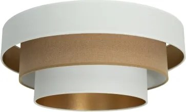 Stropné svietidlo WENTA 1xE27/60W/230V priemer 50 cm biela/hnedá