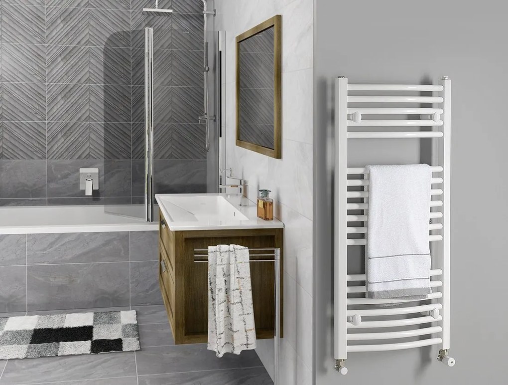 Aqualine Aqualine, ORBIT Vykurovacie teleso oblé, 990/450, 432 W, strieborná struktural, ILA94E