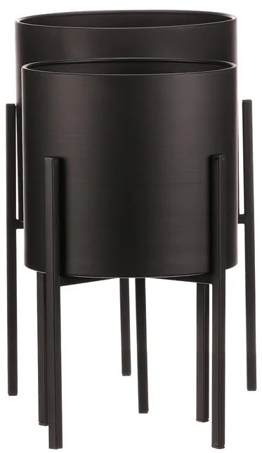 Autronic BONTEC Stojan - kovový, okrúhly, čierny mat, cena za sadu 2 ks Farba: Čierna