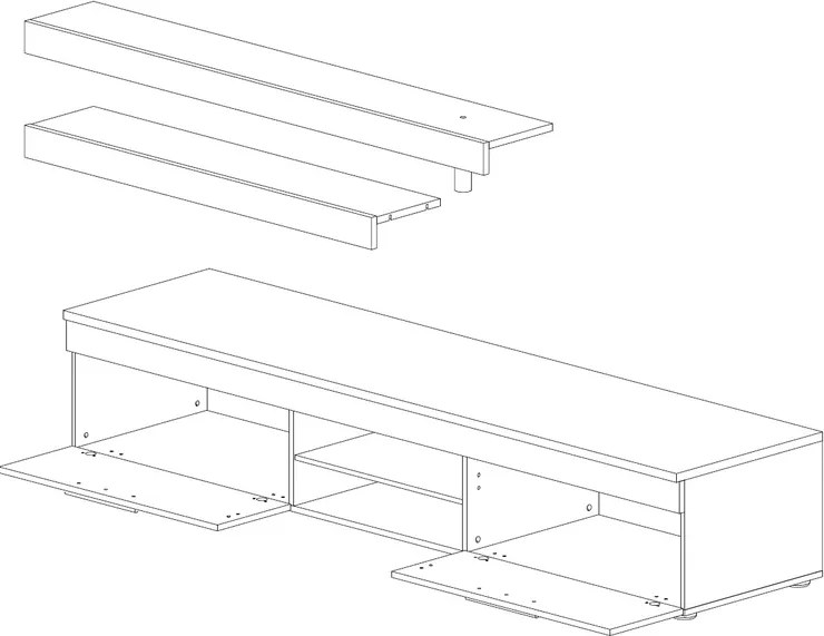 Obývacia stena Boom, dub sonoma, s osvetlením