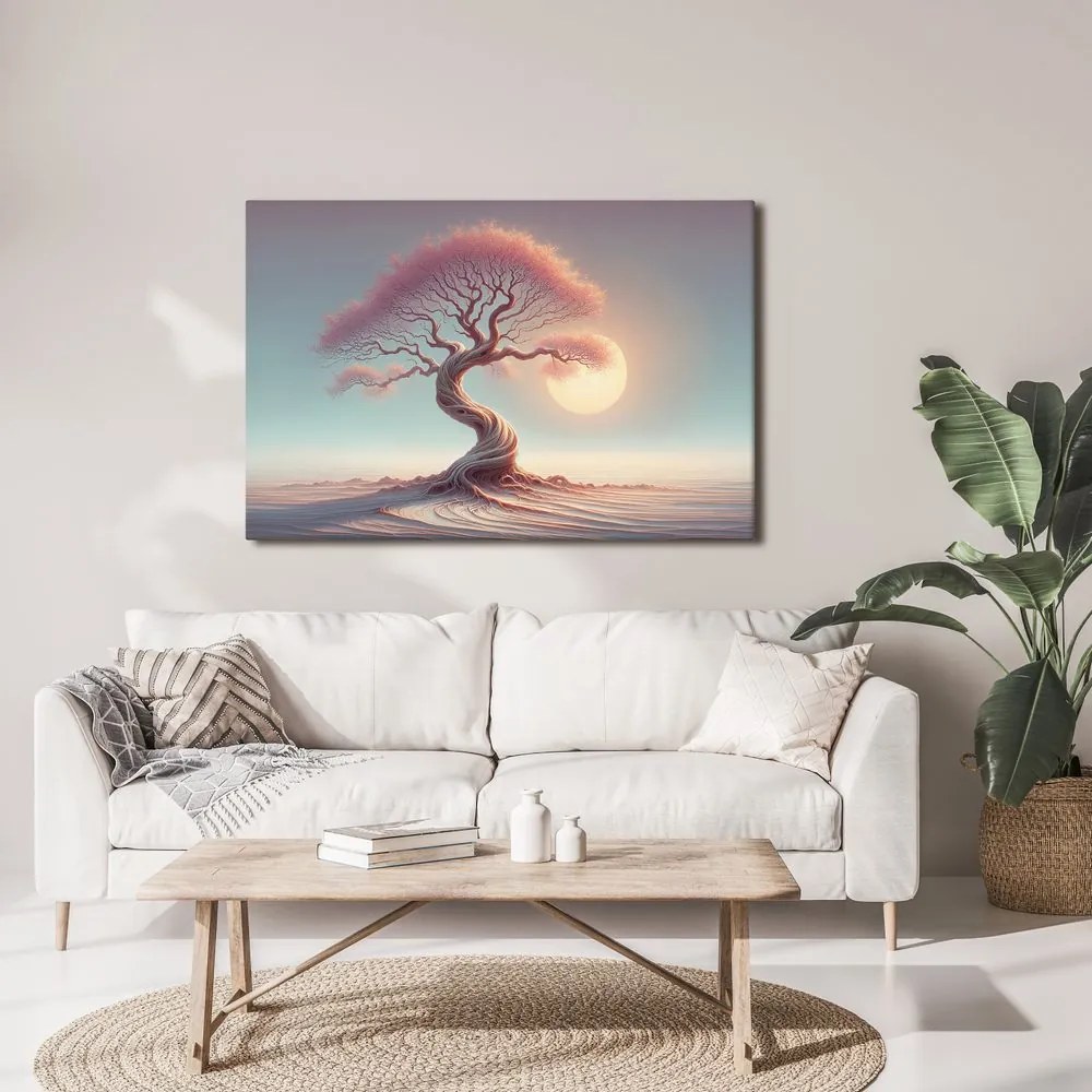 Obraz mystický strom života pri západe slnka