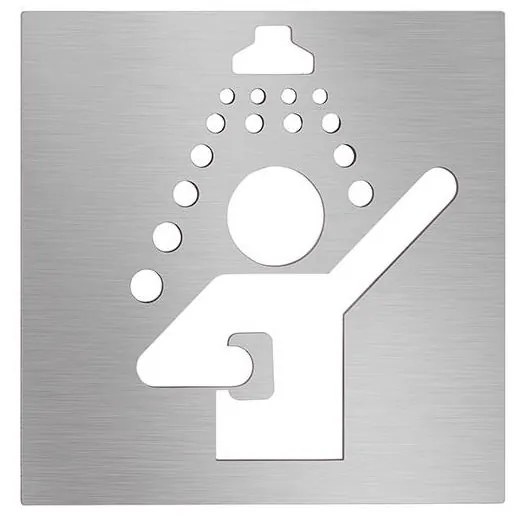 Ikona Sprcha 12x12 cm nerez/strieborná