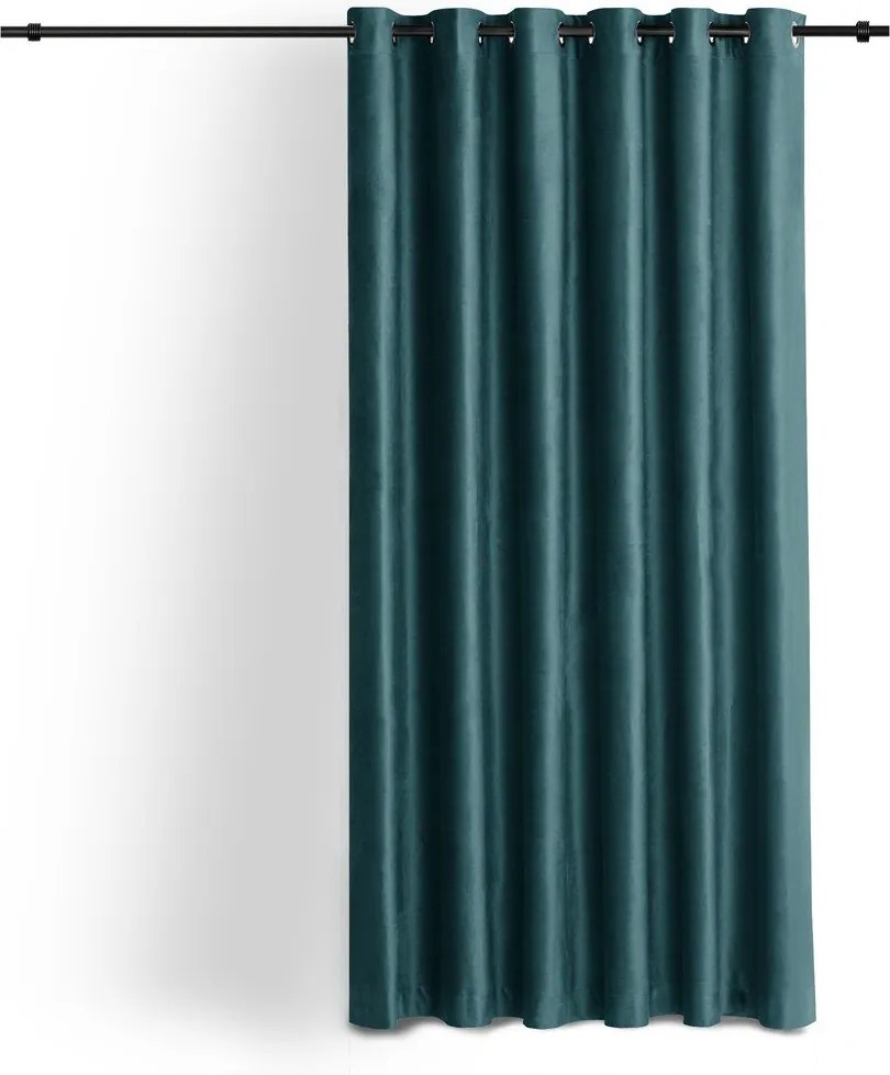 Zamatový dimout záves v petrolejovej farbe 265x175 cm Velto – Filumi