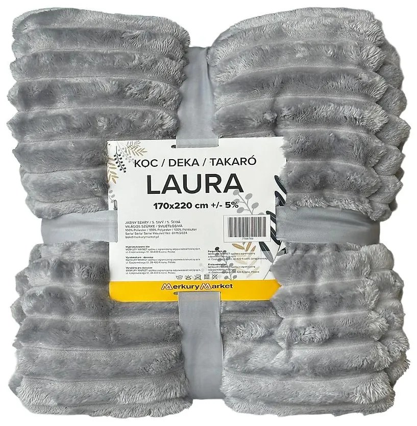 Deka Laura 170x220 cm 8 svetlosivá