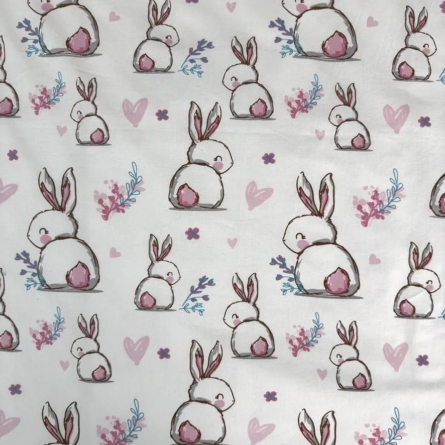 Jerry Fabrics Obliečky do postieľky 100x135 + 40x60 cm - Zajačik "Sweet"