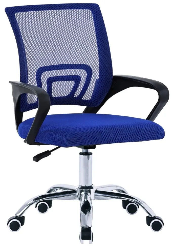 Detská otočná stolička ALBA — látka, viac farieb Modrá