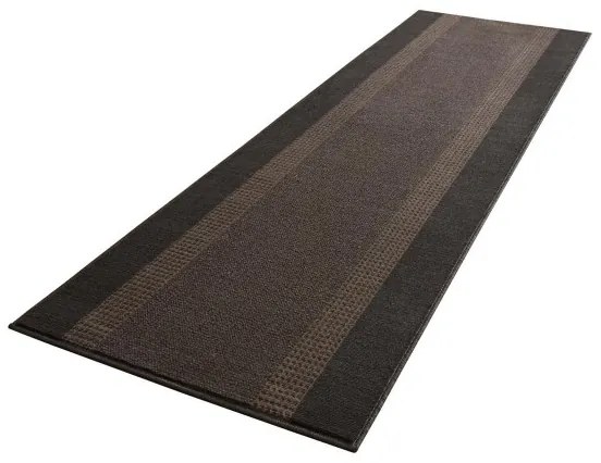 Hanse Home, Koberec behúň Basic 102500, 80x400, hnedá, chodba / predsieň