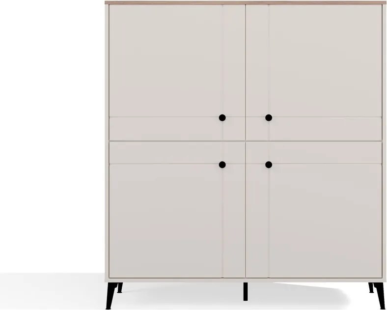 Komoda Point 123 cm dub Castello/kašmírová