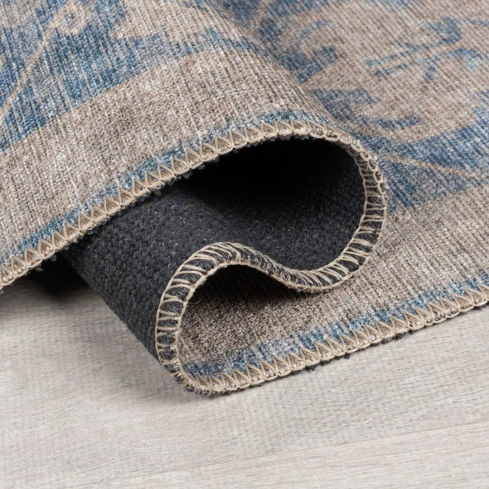 Modrý prateľný koberec 152x230 cm Orelia Global – Flair Rugs