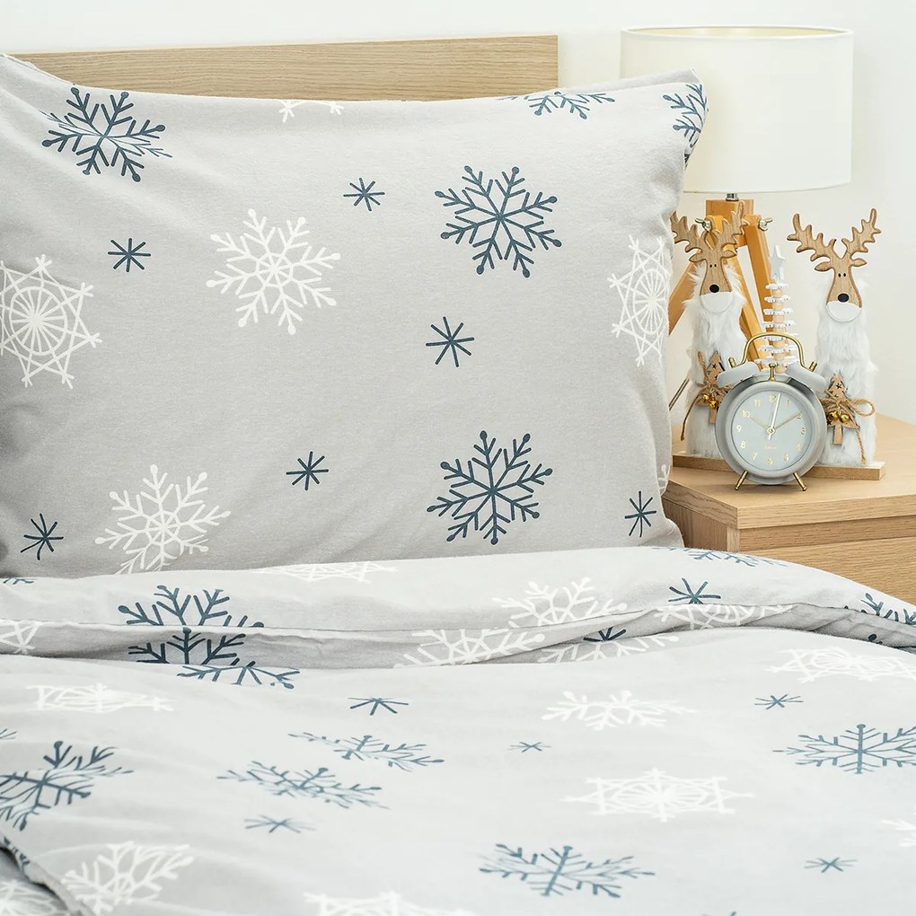4Home Flanelové obliečky Snow Romance, 220 x 200 cm, 2 ks 70 x 90 cm