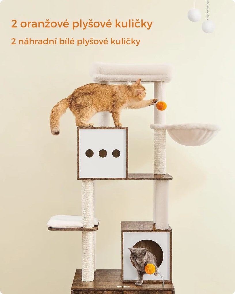 Mačacie škrabadlo LENO hnedé