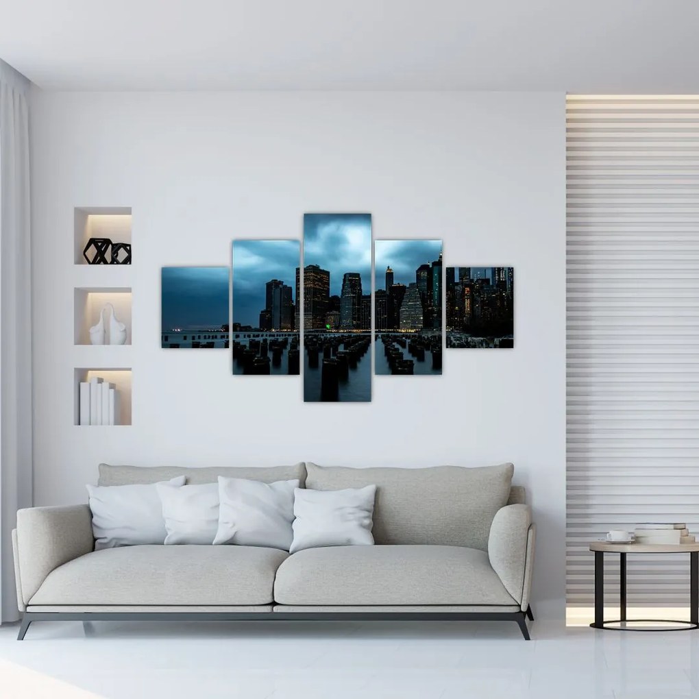 Obraz - Pohľad na mrakodrapy New Yorku (125x70 cm), 40 ďalších rozmerov