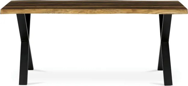 Jedálenský stôl 180x90 cm HT-F4318 OLW stare drevo / čierne nohy
