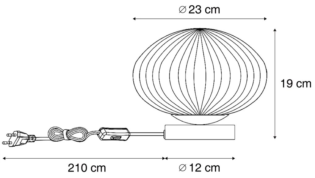 Dizajnová stolná lampa mosadzná s opálovým sklom - Mochi