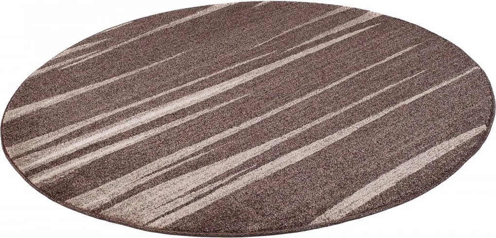 TA Koberec 3436A TMAVOHNEDÉ SARI KOLESO 3UX Rozmer: 150x150 cm