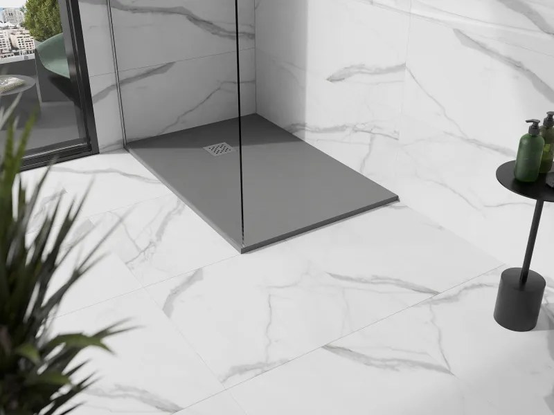Mexen Stone+ obdĺžnikový kompozitný sprchový kút 120 x 100 cm, sivý-betón - 44611012
