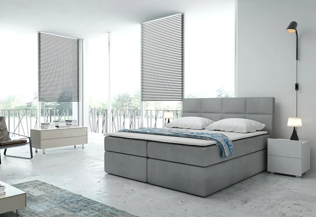 Čalúnená posteľ boxspring TYP 57, 180x200, trinity 01