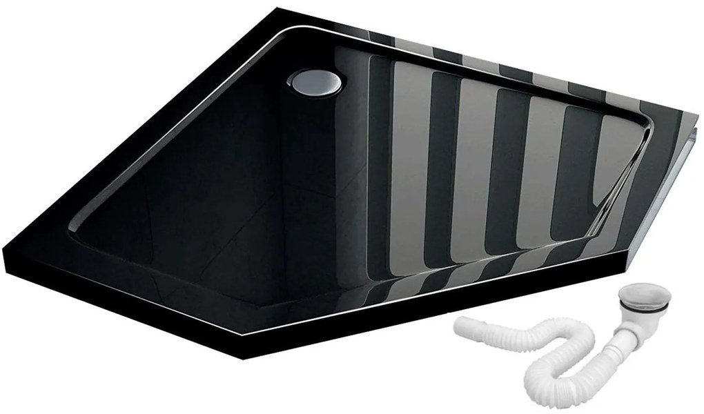 Rea Axin, sprchovací kút 90x90x195 cm + biela sprchová vanička Diamond, KPL-K8779