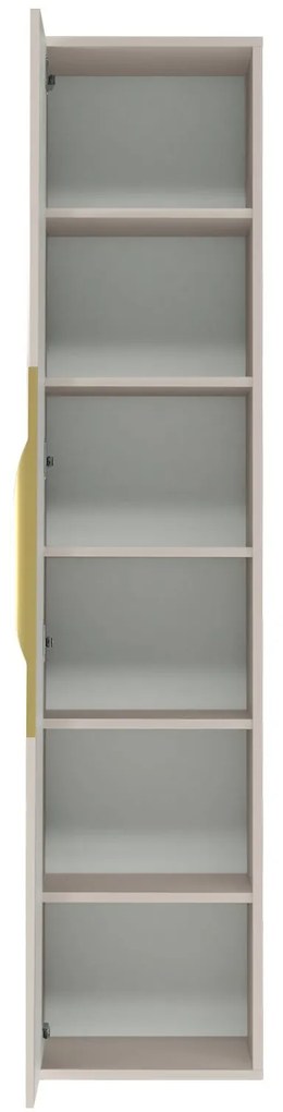 Závesná kúpeľňová skrinka Avila 38 cm kašmírová/zlatá