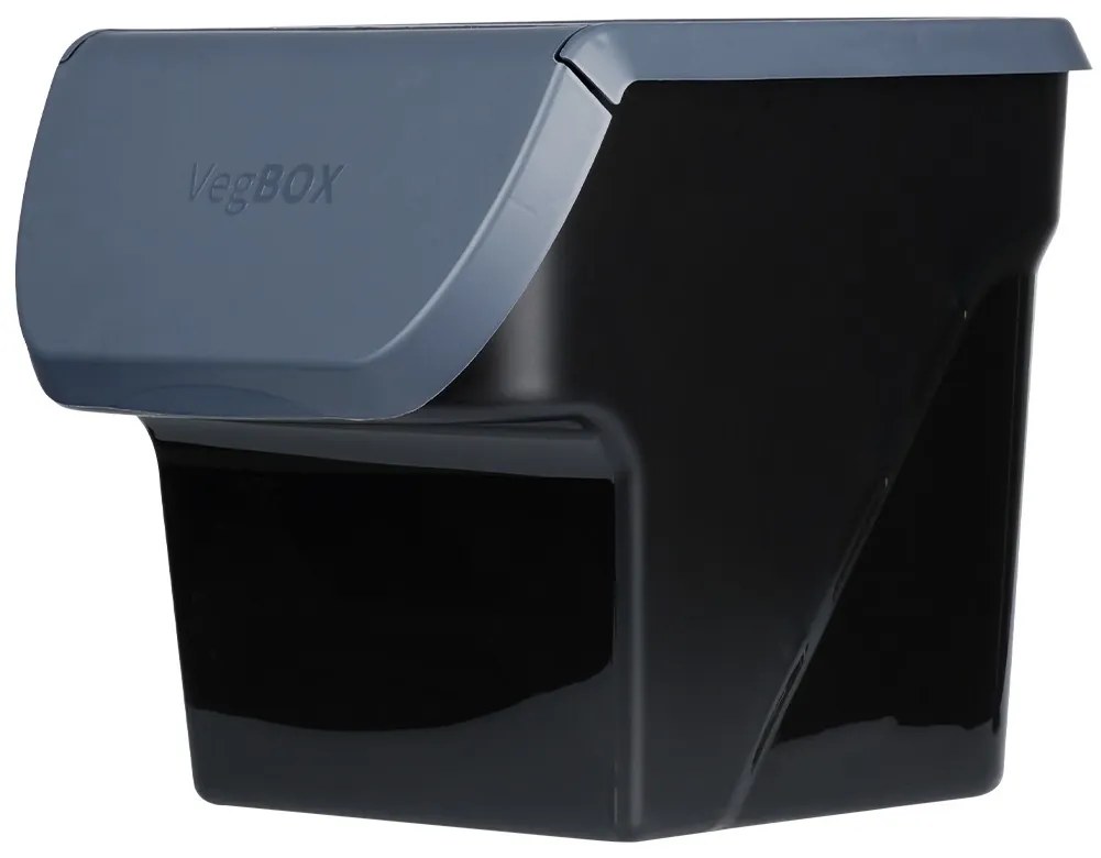 VILDE Úložný box na zemiaky a cibuľu s vetraním, VEGBOX sivý (14l - 5-8kg zemiakov)