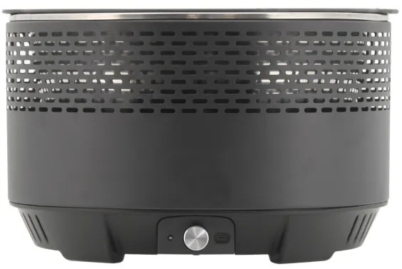 Stolný gril na drevené uhlie 4xAA/USB čierna