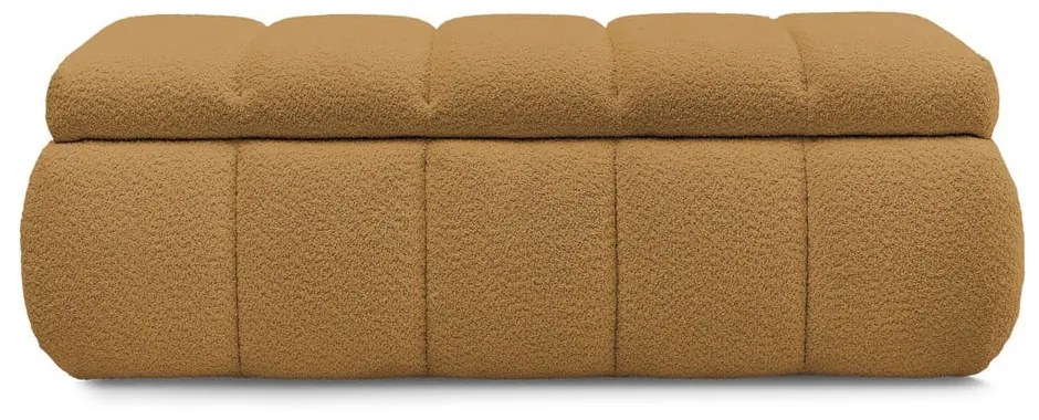 Okrovožltá lavica z textílie buklé – Bobochic Paris