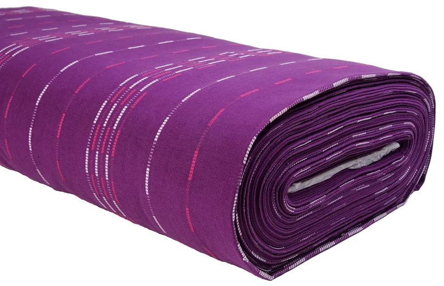 Biante Bavlnený okrúhly obrus Olivia OL-002 Pásiky na fialovom Ø 120 cm